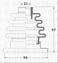 Borg & Beck BCB6295 - Fuelle, árbol de transmisión