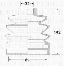 Borg & Beck BCB6314 - Fuelle, árbol de transmisión