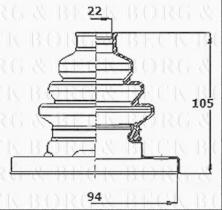 Borg & Beck BCB6317 - Fuelle, árbol de transmisión