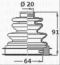 Borg & Beck BCB6334 - Fuelle, árbol de transmisión