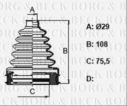 Borg & Beck BCB6410 - Fuelle, árbol de transmisión