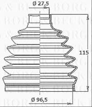 Borg & Beck BCB6411 - Fuelle, árbol de transmisión