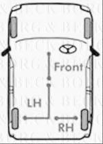 Borg & Beck BKB1009 - Cable de accionamiento, freno de estacionamiento
