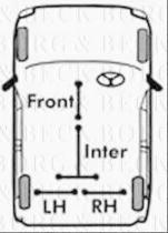 Borg & Beck BKB1025 - Cable de accionamiento, freno de estacionamiento