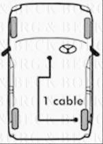 Borg & Beck BKB1064 - Cable de accionamiento, freno de estacionamiento