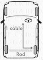 Borg & Beck BKB1137 - Cable de accionamiento, freno de estacionamiento