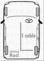 Borg & Beck BKB1140 - Cable de accionamiento, freno de estacionamiento