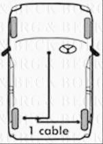 Borg & Beck BKB1276 - Cable de accionamiento, freno de estacionamiento