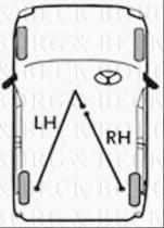 Borg & Beck BKB1374 - Cable de accionamiento, freno de estacionamiento