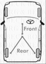Borg & Beck BKB1516 - Cable de accionamiento, freno de estacionamiento