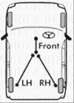 Borg & Beck BKB1612 - Cable de accionamiento, freno de estacionamiento