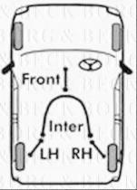 Borg & Beck BKB1640 - Cable de accionamiento, freno de estacionamiento
