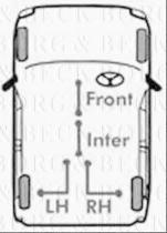 Borg & Beck BKB1800 - Cable de accionamiento, freno de estacionamiento