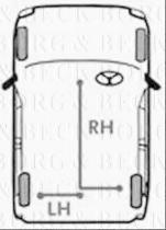 Borg & Beck BKB1889 - Cable de accionamiento, freno de estacionamiento