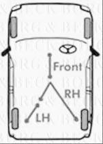 Borg & Beck BKB1920 - Cable de accionamiento, freno de estacionamiento