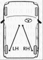 Borg & Beck BKB2016 - Cable de accionamiento, freno de estacionamiento