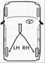 Borg & Beck BKB2046 - Cable de accionamiento, freno de estacionamiento