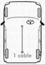 Borg & Beck BKB2156 - Cable de accionamiento, freno de estacionamiento