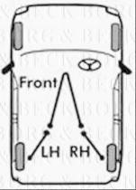 Borg & Beck BKB2675 - Cable de accionamiento, freno de estacionamiento