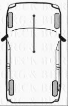 Borg & Beck BKB3041 - Cable de accionamiento, freno de estacionamiento