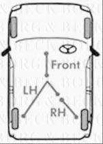 Borg & Beck BKB3420 - Cable de accionamiento, freno de estacionamiento