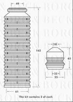 Borg & Beck BPK7002 - Juego de guardapolvos, amortiguador