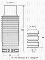 Borg & Beck BPK7065 - Juego de guardapolvos, amortiguador