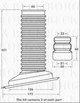 Borg & Beck BPK7103 - Juego de guardapolvos, amortiguador