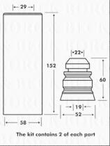 Borg & Beck BPK7107 - Juego de guardapolvos, amortiguador