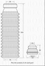 Borg & Beck BPK7110 - Juego de guardapolvos, amortiguador