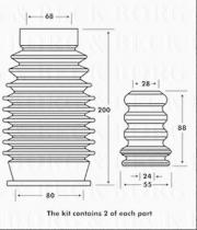 Borg & Beck BPK7114 - Juego de guardapolvos, amortiguador