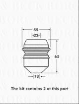 Borg & Beck BPK7119 - Juego de guardapolvos, amortiguador
