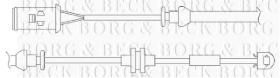Borg & Beck BWL3024 - Contacto de aviso, desgaste de los frenos